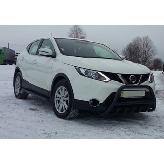 Defensa Delantera WT003 Negra Acero Inoxidable Nissan Qashqai 2014-2021 foto 1