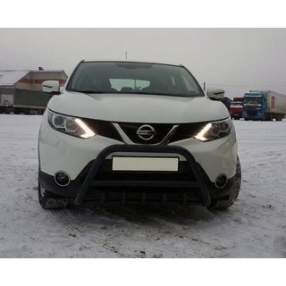 Defensa Delantera WT003 Negra Acero Inoxidable Nissan Qashqai 2014-2021 foto 3