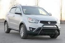 SsangYong Korando 2010-2019 Defensa Delantera WT003 Negra (Acero Inoxidable) foto 1