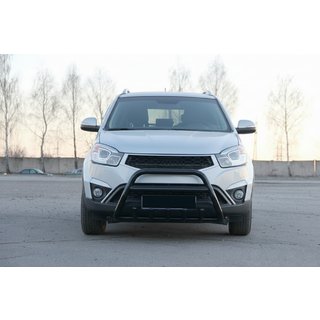 Defensa Delantera WT003 Negra (Acero Inoxidable) SsangYong Korando 2010-2019 foto 4