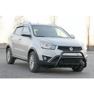 Defensa Delantera WT003 Negra (Acero Inoxidable) SsangYong Korando 2010-2019 foto 1