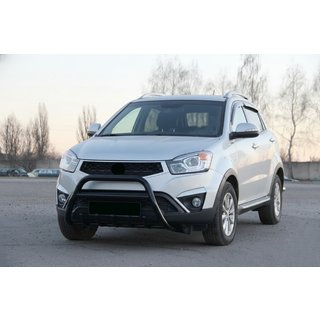Defensa Delantera WT003 Negra (Acero Inoxidable) SsangYong Korando 2010-2019 foto 3