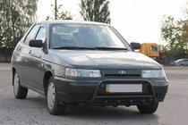 VAZ 2110-21115 1995-2015 Defensa Delantera WT003 Negra 60mm (Acero Inoxidable) foto 2