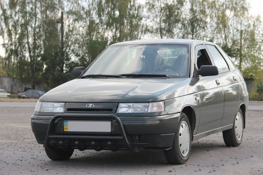 VAZ 2110-21115 1995-2015 Defensa Delantera WT003 Negra 60mm (Acero Inoxidable) Image