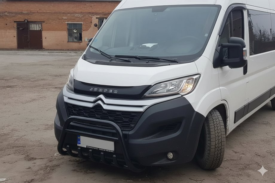 Peugeot Boxer 2006-2025 Defensa Delantera WT003 Negra (Acero Inoxidable) Foto 5