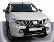 Mitsubishi L200 2015-2024 Defensa Delantera WT003 Negra Acero Inoxidable foto 3