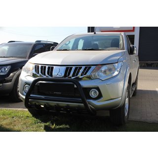 Defensa Delantera WT003 Negra Acero Inoxidable foto 1