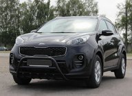 Kia Sportage 2015-2021 Defensa Delantera WT003 Negra Acero Inoxidable foto 1