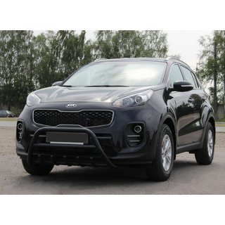 Defensa Delantera WT003 Negra Acero Inoxidable Kia Sportage 2015-2021 foto 1