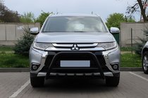 Mitsubishi Outlander 2012-2021 Defensa Delantera WT003 Negra (Acero Inoxidable) foto 4