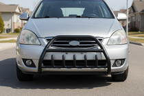 Kia Carens 1999-2012 Defensa Delantera WT003 Negra Acero Inoxidable foto 1