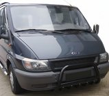 Ford Transit 2000–2014 Defensa Delantera WT003 Negra (2000-2006, Acero Inoxidable) foto 1