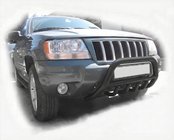 Jeep Grand Cherokee WK 2004-2010 Defensa Delantera WT003 Negra foto 1