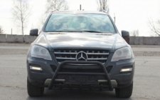 Mercedes ML W164 2005-2011 Defensa Delantera WT003 Negra (Acero Inoxidable) foto 1