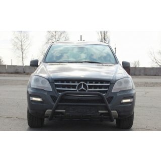 Defensa Delantera WT003 Negra (Acero Inoxidable) Mercedes ML W164 2005-2011 foto 1