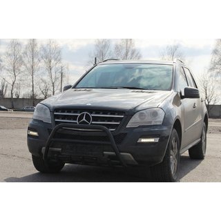 Defensa Delantera WT003 Negra (Acero Inoxidable) Mercedes ML W164 2005-2011 foto 4