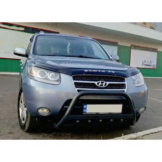 Defensa Delantera WT004 Negra (Acero Inoxidable) Hyundai Santa Fe 2 2006-2012 foto 2