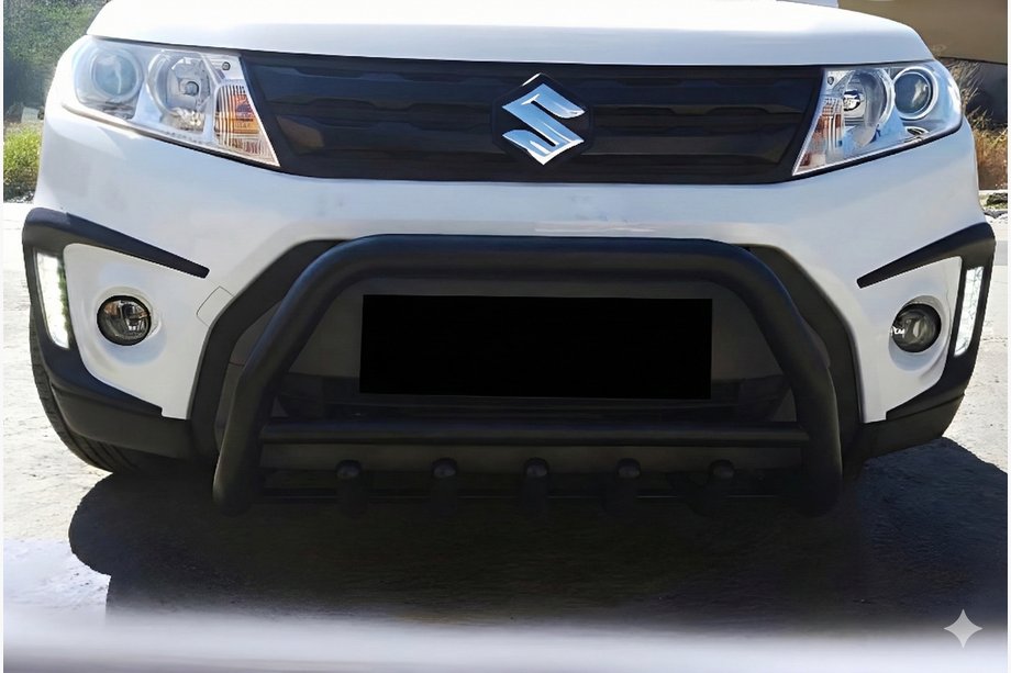Suzuki Vitara 2015- Defensa Delantera WT003 Negra Acero Inoxidable Image