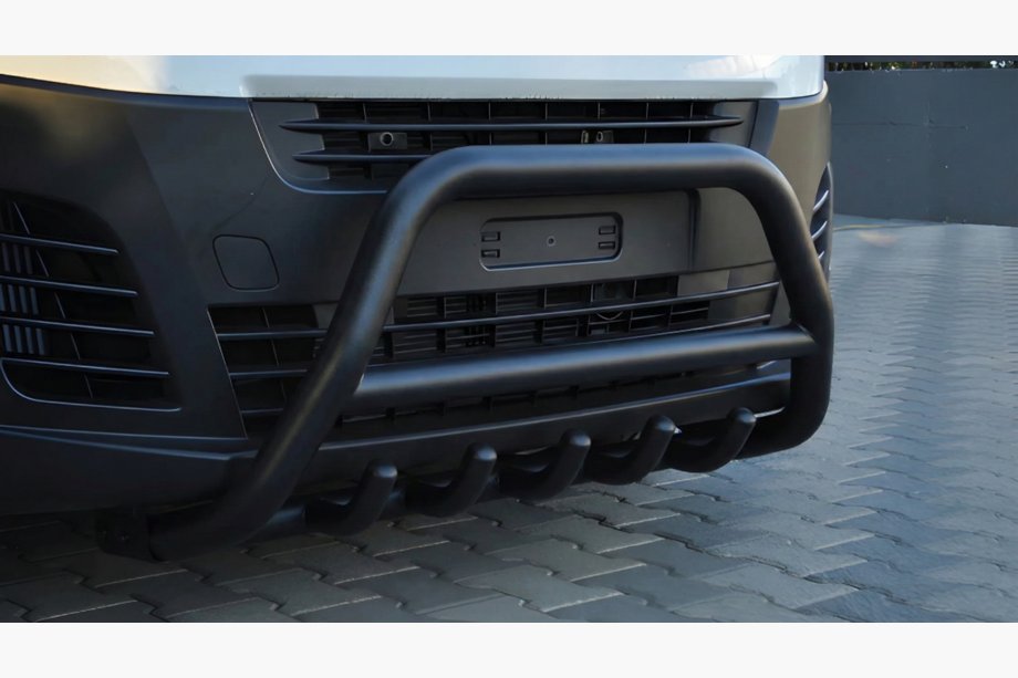 Citroen Jumpy/Dispatch 2017- Defensa Delantera WT003 Negra Acero Inoxidable Image