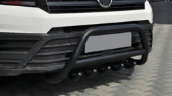 Volkswagen Crafter 2016- Defensa Delantera WT003 Negra Acero Inoxidable foto 1
