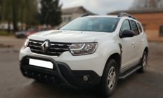 Renault Duster 2018-2024 Defensa Delantera con Inscripción WT004 Negra (Acero Inoxidable) foto 1