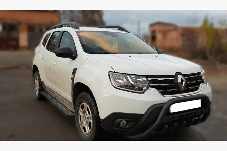 Dacia Duster 2018-2024 Defensa Delantera con Inscripción WT004 Negra (Acero Inoxidable) Foto 4