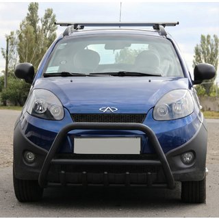 Defensa Delantera WT003 Negra Acero Inoxidable foto 1