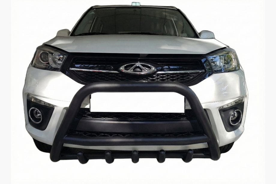 Chery Tiggo 3 2005- Defensa Delantera WT003 Negra Acero Inoxidable Image