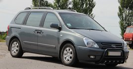 Kia Carnival 2002-2013 Defensa Delantera WT003 Negra Acero Inoxidable foto 3