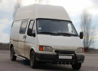 Ford Transit 1991-2000 Defensa Delantera WT003 Negra Acero Inoxidable foto 4