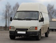 Ford Transit 1991-2000 Defensa Delantera WT003 Negra Acero Inoxidable foto 1