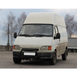 Defensa Delantera WT003 Negra Acero Inoxidable Ford Transit 1991-2000 foto 1
