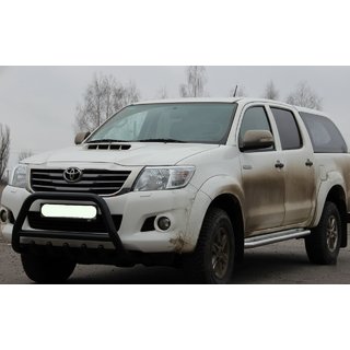 Defensa Delantera WT003 Negra Acero Inoxidable Toyota Hilux 2006-2015 foto 3