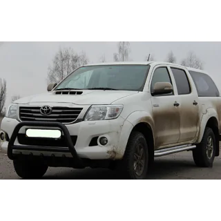 Defensa Delantera WT003 Negra Acero Inoxidable Toyota Hilux 2006-2015 foto 3