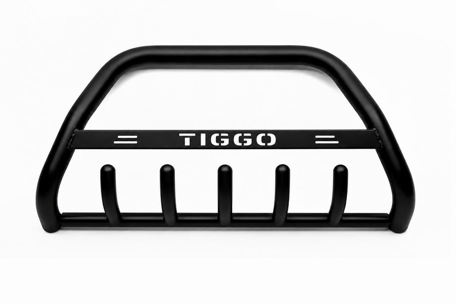 Chery Tiggo 3 2005- Defensa Delantera WT004 Negra (Acero Inoxidable) Image