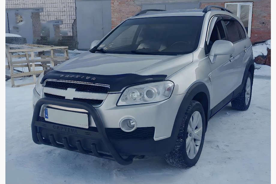 Chevrolet Captiva 2006-2019 Defensa Delantera WT004 Negra (Acero Inoxidable) Image