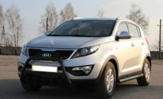 Kia Sportage 2010-2015 Defensa Delantera WT004 Negra (Acero Inoxidable) foto 1