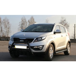 Defensa Delantera WT004 Negra (Acero Inoxidable) Kia Sportage 2010-2015 foto 1