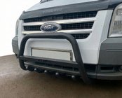 Ford Transit 2000–2014 Defensa Delantera WT004 Negra (Acero Inoxidable) foto 1