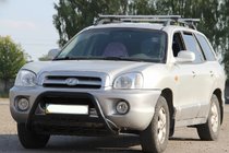 Hyundai Santa Fe 1 2000-2006 Defensa Delantera WT004 Negra (Acero Inoxidable) foto 1