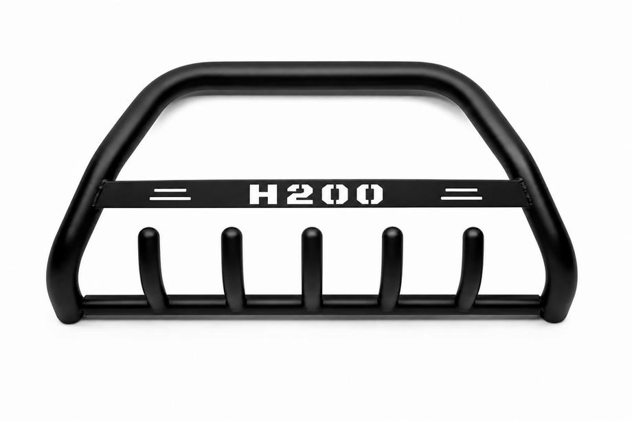 Hyundai H200, H1, Starex 1998-2007 Defensa Delantera WT004 Negra (Acero Inoxidable) Foto 1