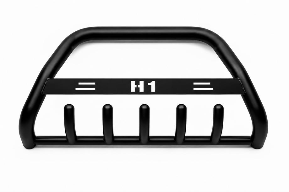 Hyundai H200, H1, Starex 1998-2007 Defensa Delantera WT004 Negra (Acero Inoxidable) Foto 2