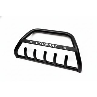 Defensa Delantera WT004 Negra (Acero Inoxidable) Hyundai H300, H1, Starex 2008-2020 foto 3
