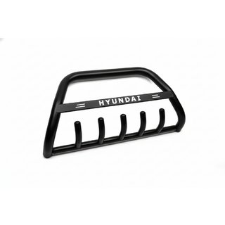 Defensa Delantera WT004 Negra (Acero Inoxidable) Hyundai H300, H1, Starex 2008-2020 foto 4