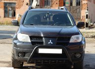 Mitsubishi Outlander 2001-2006 Defensa Delantera WT003 Negra Acero Inoxidable foto 3