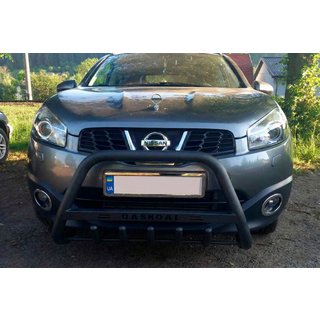 Defensa Delantera WT004 Negra (Acero Inoxidable) Nissan Qashqai 2010-2014 foto 1