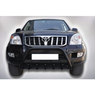 Defensa Delantera WT004 Negra (Acero Inoxidable) Toyota Land Cruiser Prado 120 2002-2009 foto 1