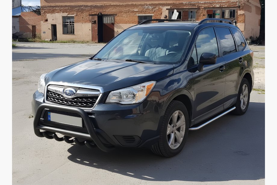 Subaru Forester 2013-2018 Defensa Delantera WT003 Negra Acero Inoxidable Image