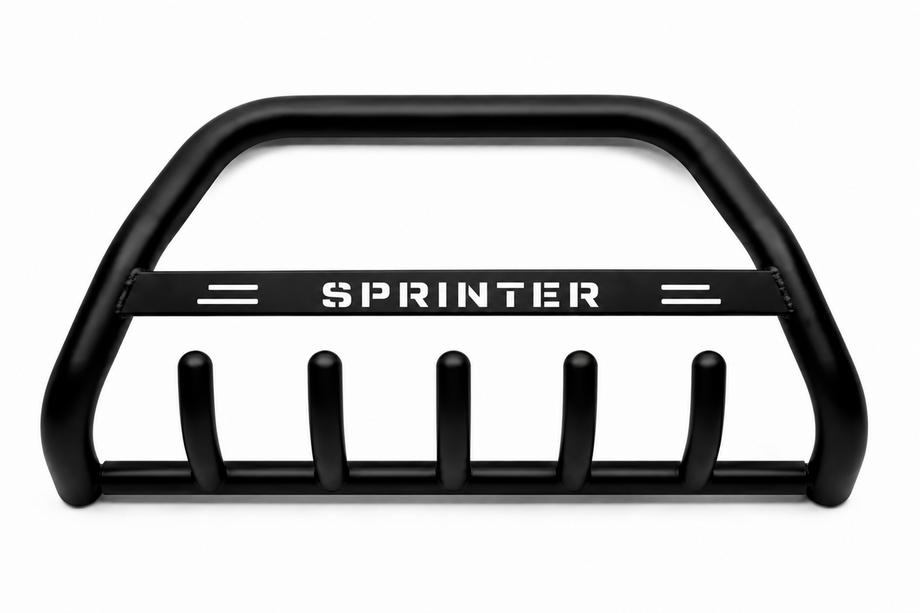 Mercedes Sprinter W907/W910 2018- Defensa Delantera WT004 Negra (Acero Inoxidable) Image