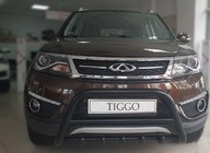 Chery Tiggo 5 2013- Defensa Delantera WT003 Negra Acero Inoxidable foto 1